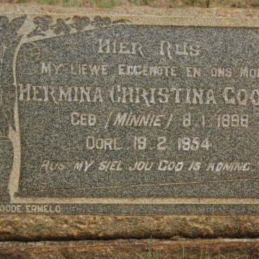 GOOSEN Hermina Christina nee MINNIE 1898-1954