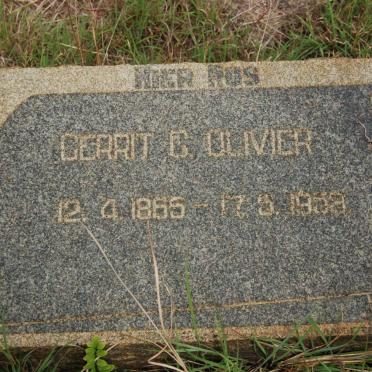 OLIVIER Gerrit G. 1865-1958 &amp; Elsje S.C.M. JANSEN VAN VUUREN 1868-1957