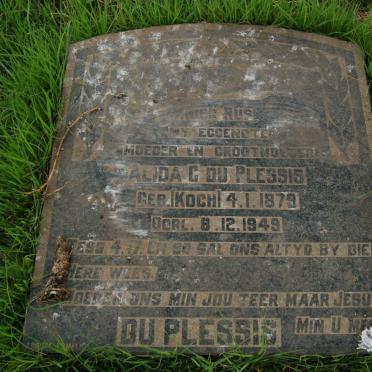 PLESSIS Alida C., du nee KOCH 1879-1949