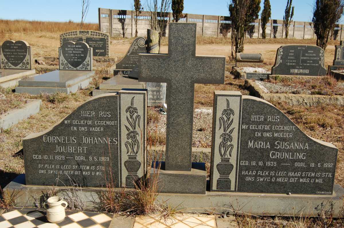 JOUBERT Cornelis Johannes 1929-1969 & Maria Susanna GRUNLING 1935-1992