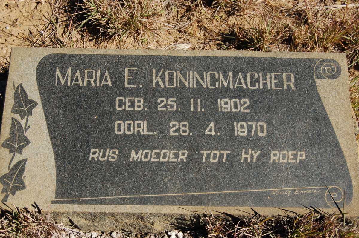 KONINGMACHER Maria E. 1902-1970