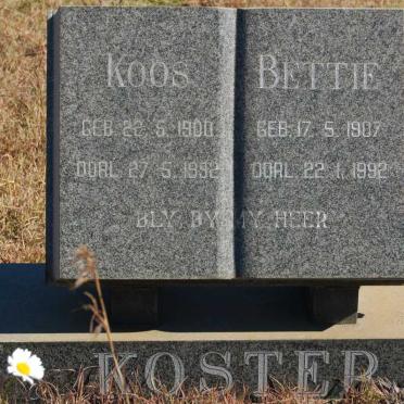 KOSTER Koos 1900-1992 &amp; Bettie 1907-1992