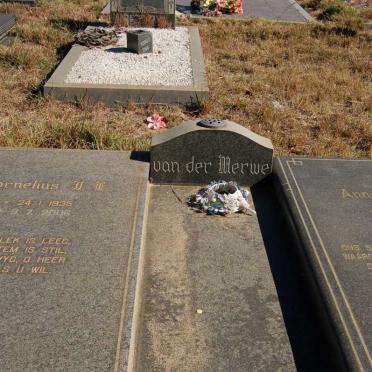 MERWE Cornelius I.?. van der 1935-2006 &amp; Anna Maria 1937-1980