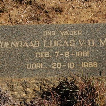 MERWE Coenraad Lucas, v.d. 1881-1968