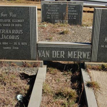 MERWE Gerhardus Jacobus, van der 1894-1979 &amp; Maria Magdalena 1900-