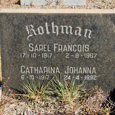 ROTHMAN Sarel Francois 1917-1967 &amp; Catharina Johanna 1917-1992
