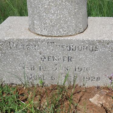 BEKKER Petrus Theodorus 1910-1928