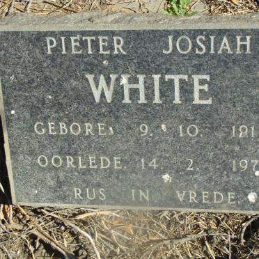 WHITE Pieter Josiah 1910-1979