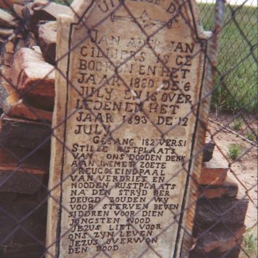 CILLIERS Jan Aderijan 1880-1893