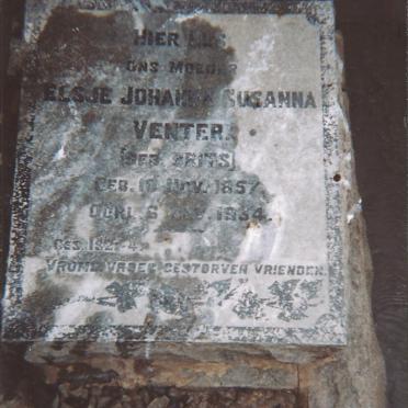 VENTER Elsje Johanna Susanna nee BRITS 1857-1934