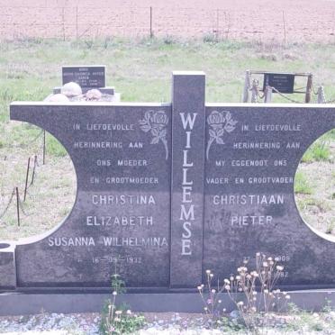 WILLEMSE Christiaan Pieter 1909- &amp; Christina Elizabeth Susanna Wilhelmina 1932-