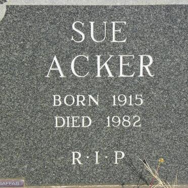 ACKER Sue 1915-1982