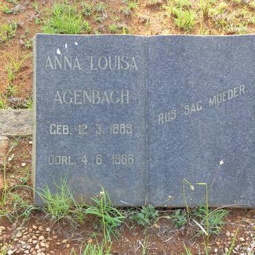 AGENBACH Anna Louisa 1889-1966