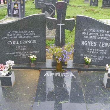 AFRICA Cyril Francis 1918-1997 &amp; Agnes Lenah 1918-2011