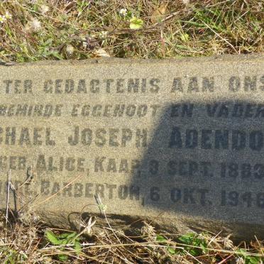 ADENDORFF Michael Joseph 1883-1946