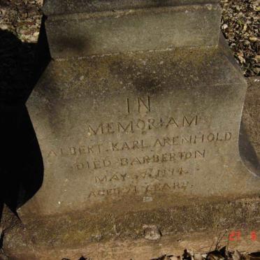 ARENHOLD Albert Karl  -1894