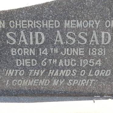ASSAD Said 1881-1954
