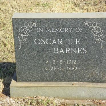 BARNES Oscar T.E. 1912-1982