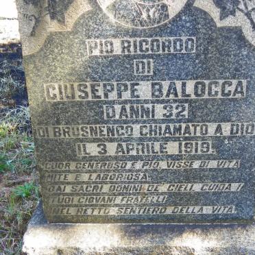 BALOCCA Guiseppe -1919