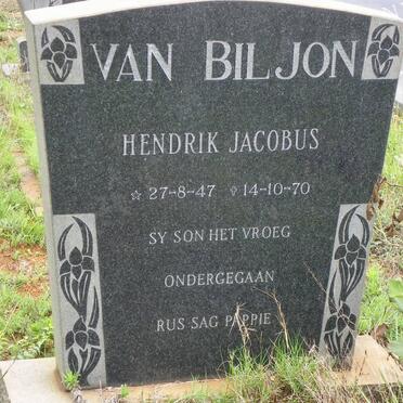 BILJON Hendrik Jacobus, van 1947-1970