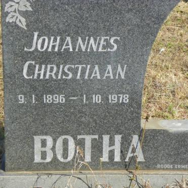 BOTHA Johannes Christiaan 1896-1978