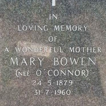 BOWEN Mary nee O'CONNOR 1879-1960
