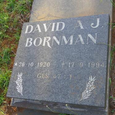 BORNMAN David A.J. 1920-1994 &amp; Johanna C. 1922-1965 _2