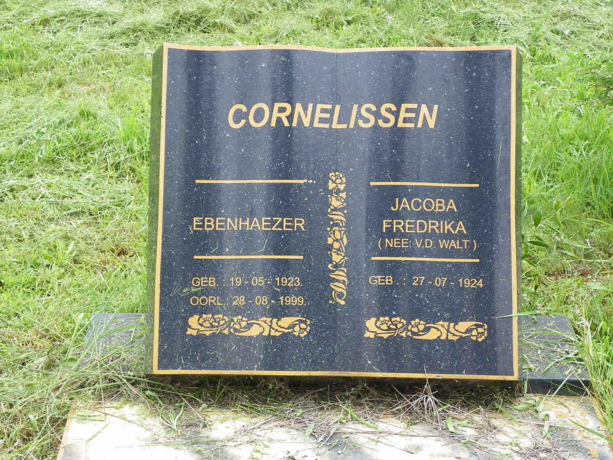 CORNELISSEN Ebenhaezer 1923-1999 & Jacoba Fredrika V.D. WALT 1924-