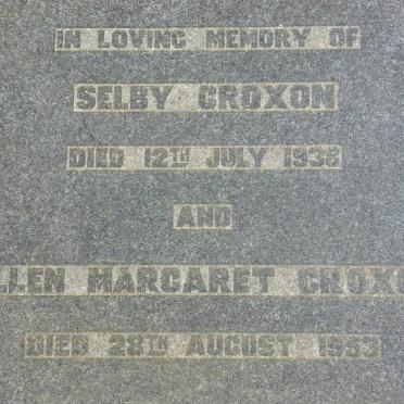 CROXON Selby -1938 &amp; Ellen Margaret -1953