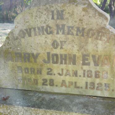 EVANS Harry John 1868-1925
