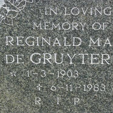 GRUYTER Reginald Max, de 1903-1983