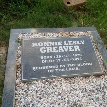 GREAVER Ronnie Lesly 1936-2014