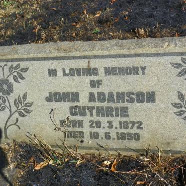 GUTHRIE John Adamson 1872-1950