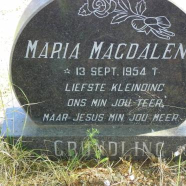 GRUNDLING Maria Magdalena 1954-1954