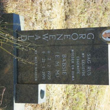 GROENEWALD E.M.M. 1939-1991