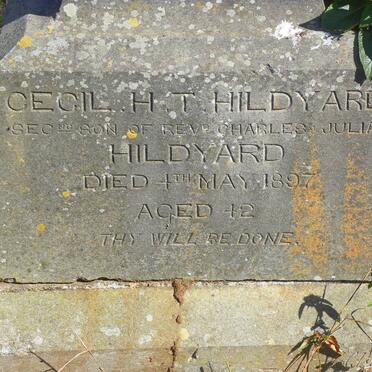 HILDYARD Cecil H.T. -1897