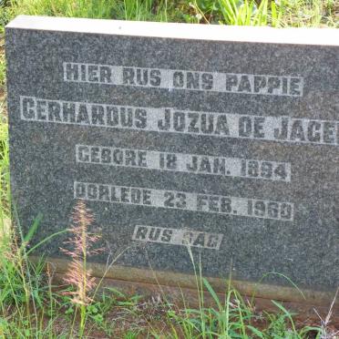JAGER Gerhardus Jozua, de 1894-1960