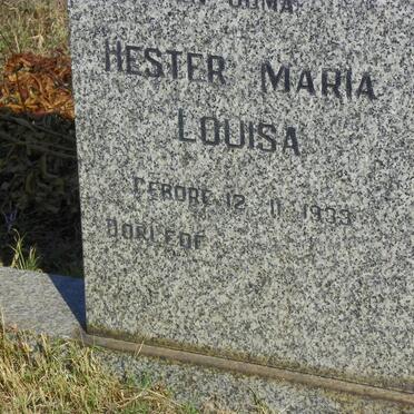 KRIEG Hester Maria Louisa 1933-