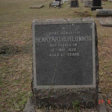 LOWNDS Henry Arthur -1929
