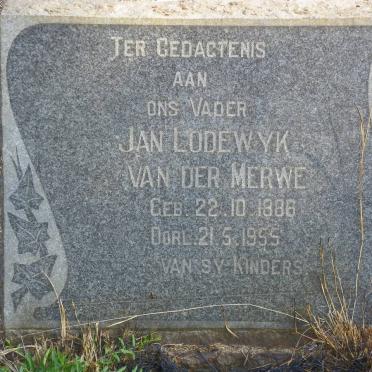 MERWE Jan Lodewyk, van der 1886-1955