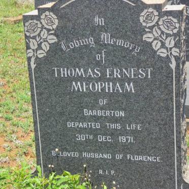 MEOPHAM Thomas Ernest -1971