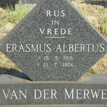 MERWE Erasmus Albertus, van der 1918-1976