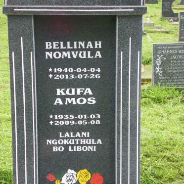 MALULEKA Kufa Amos 1935-2009 &amp; Bellinah Nomvula 1940-2013