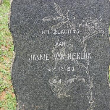 NIEKERK Jannie, van 1910-1964