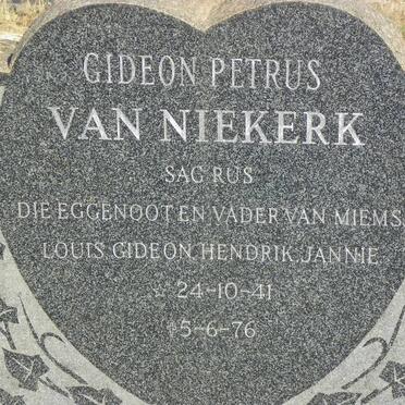 NIEKERK Gideon Petrus, van 1941-1976