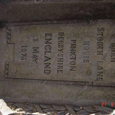 ORANJE Evelyn Mary nee TREADWELL 1874-1895  (b))