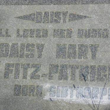 PATRICK Daisy Mary, FITZ- nee SIBTHORPE