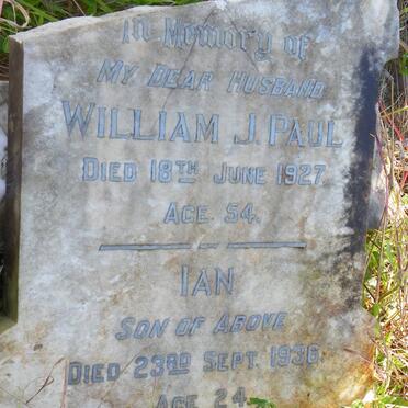PAUL Willam J. -1927 :: PAUL Ian -1936