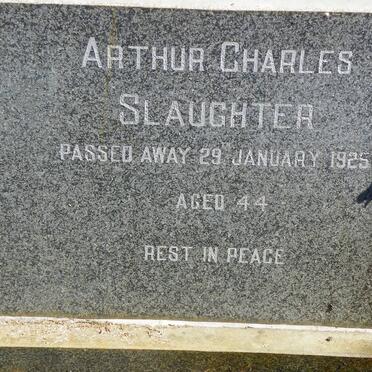 SLAUGHTER Arthur Charles -1925
