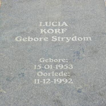 KORF Lucia nee STRYDOM 1953-1992
